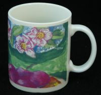 Starbucks FLORAL WATERCOLOR Jackal Designs Coffee Mug